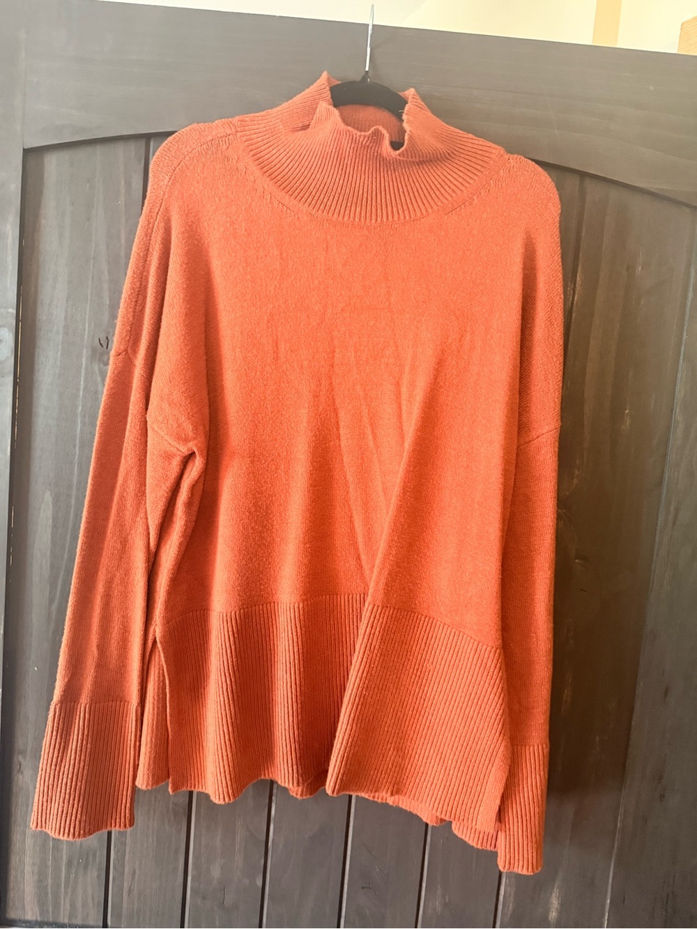 Cyrus Rust Ribbed Knit Pullover Sweater - Picture 2 of 4